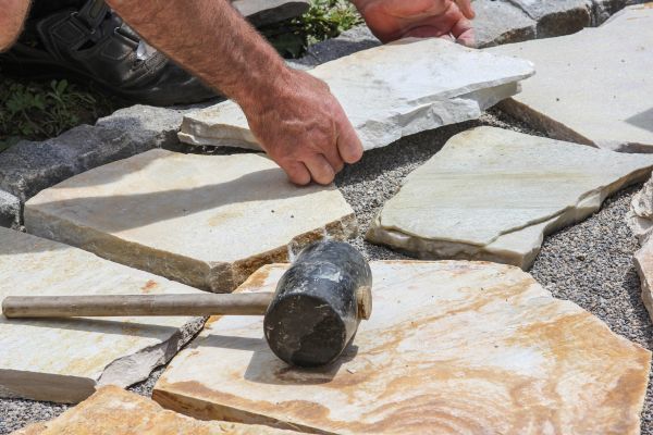 Stone Sidewalk Installation in Pickerington